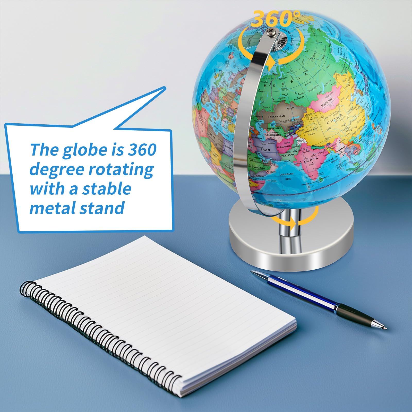 Eolivees globe decor for desk enhances room style and learning ambiance