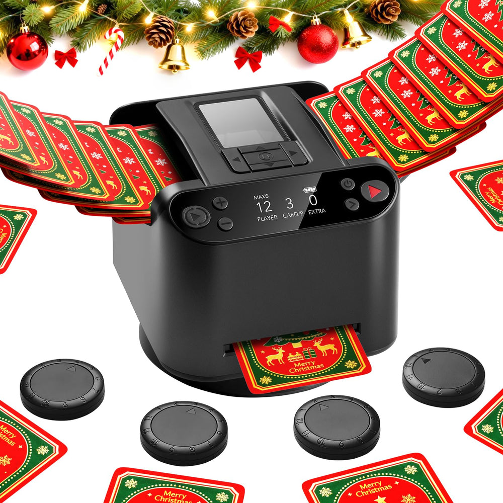Eolzzi Card Shuffler front view with compact design for easy setup