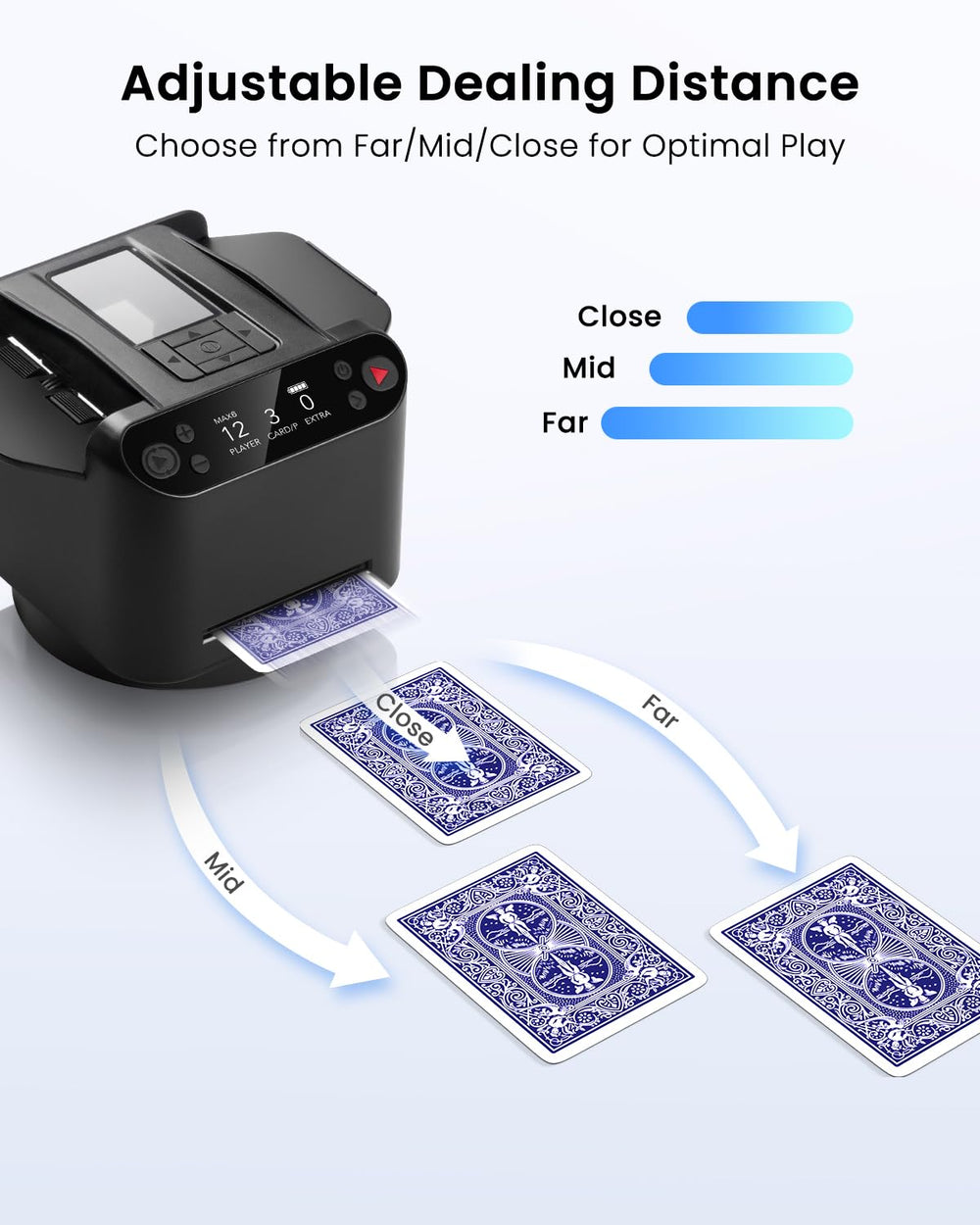 Eolzzi shuffler set for up to 12 players ensures fair, consistent dealing