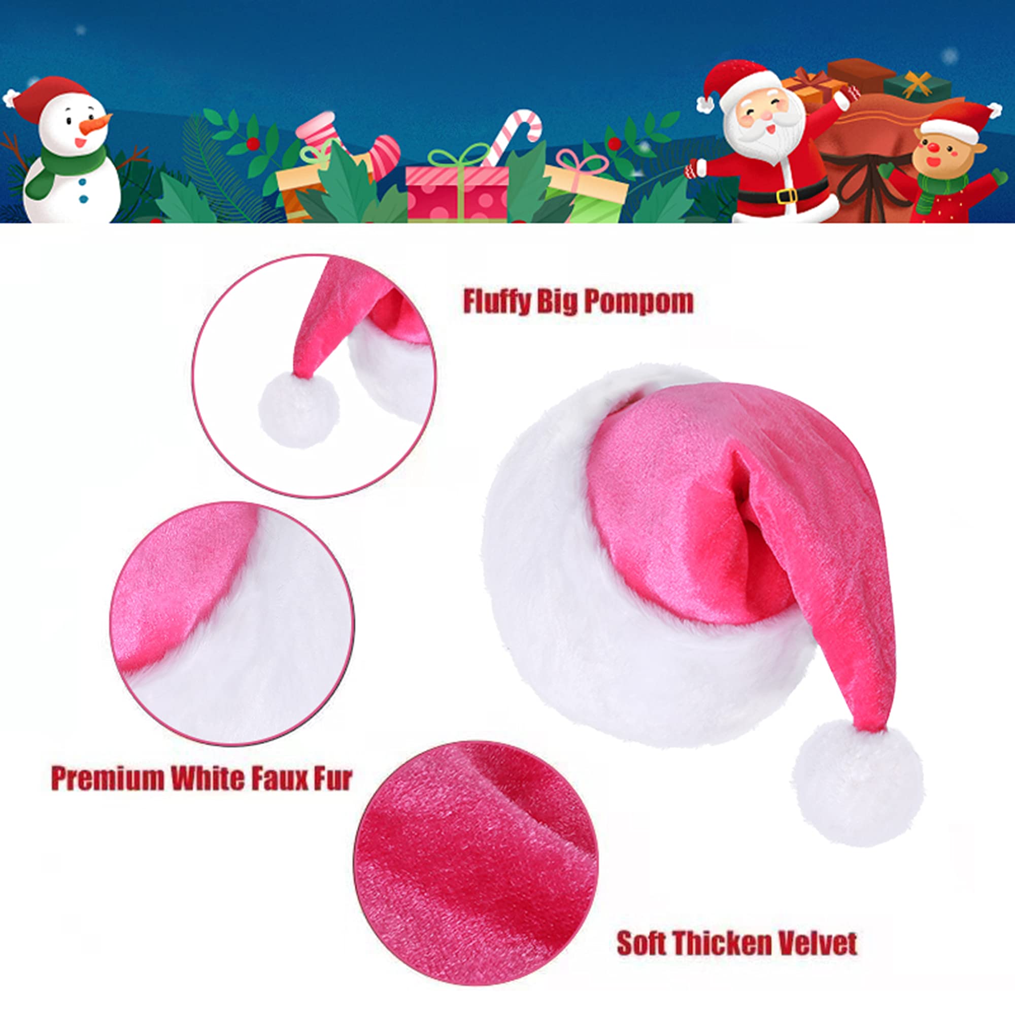 Eoocan double-layer Santa hat — snug warmth during chilly celebrations.