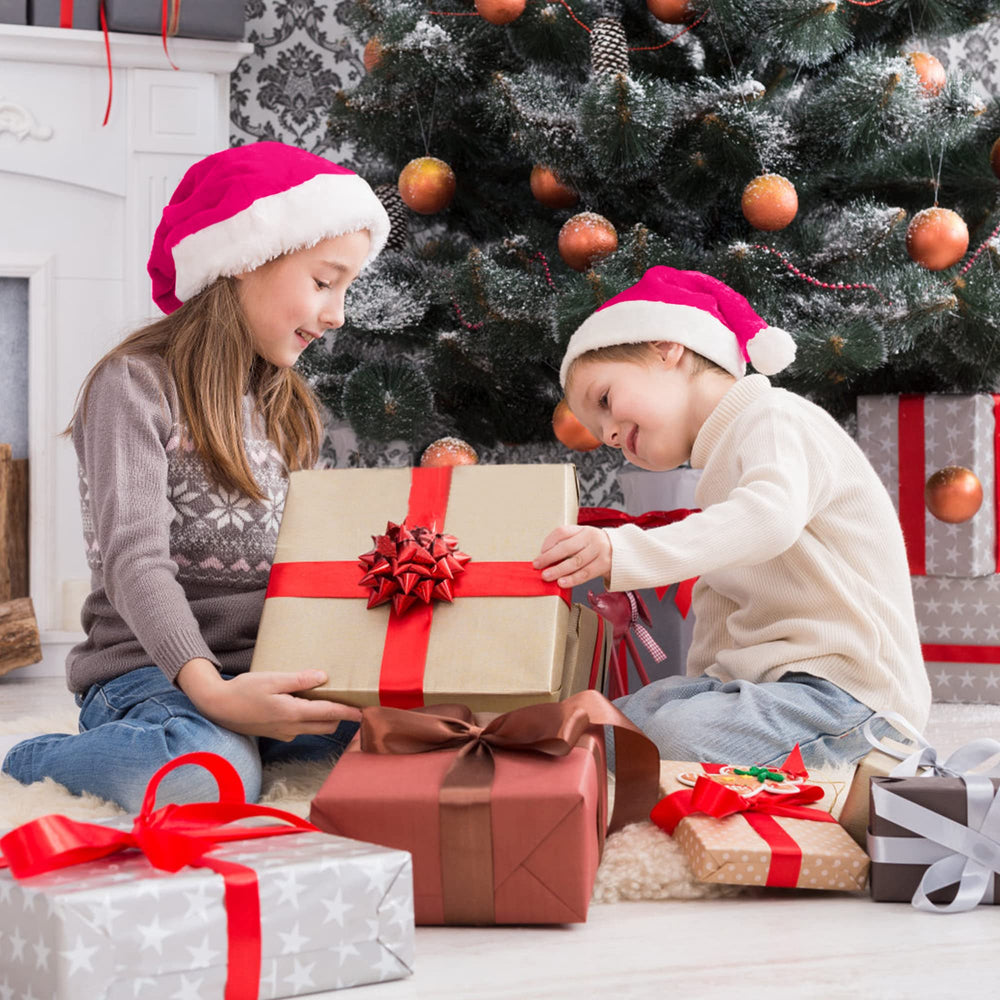 Eoocan soft-touch velvet Santa hat — gentle on skin for long wear.
