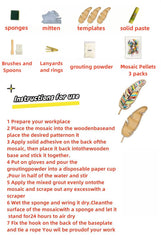 EOQIFJM mosaic kit closeup of mixed color tiles for vibrant art