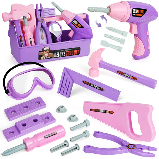 EP EXERCISE N PLAY kids tool set with toy tool box for organized pretend play