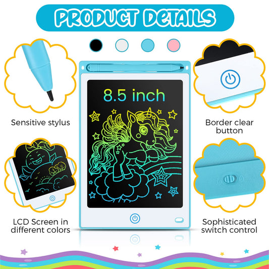 Epakh 16-piece kids LCD writing tablet with color borders for sharing and creativity.