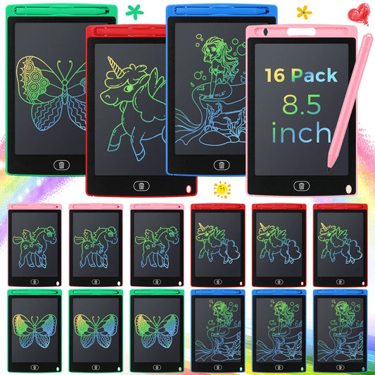 Epakh LCD writing tablet with blue border, ideal for kids' drawing.