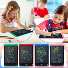 Epakh LCD writing tablet with pink border, mess-free art for kids.