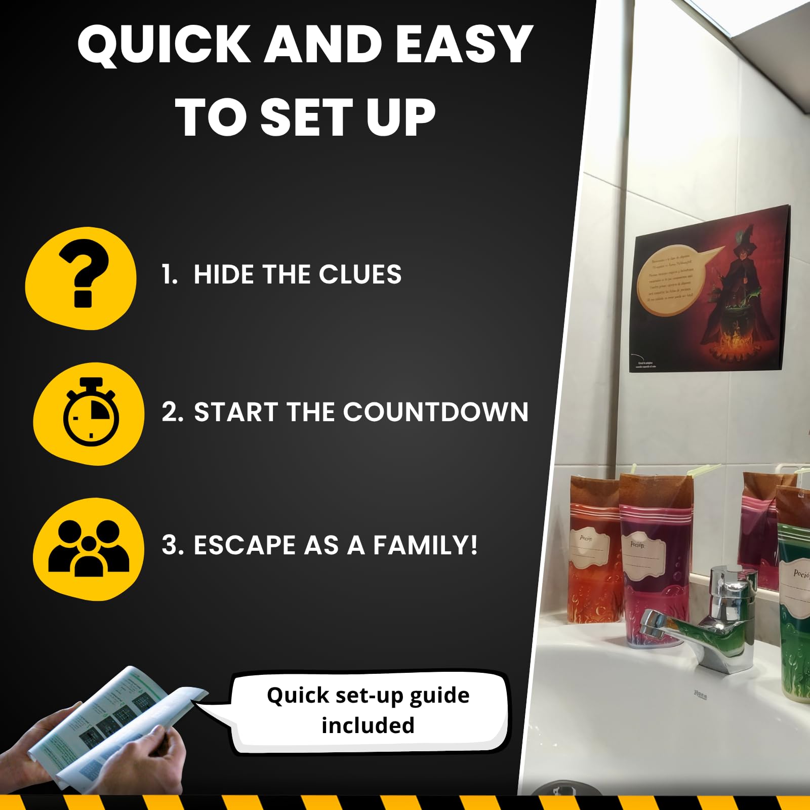 EPIC ENIGMAS Harry Magic Escape Room makes family game night exciting and interactive.