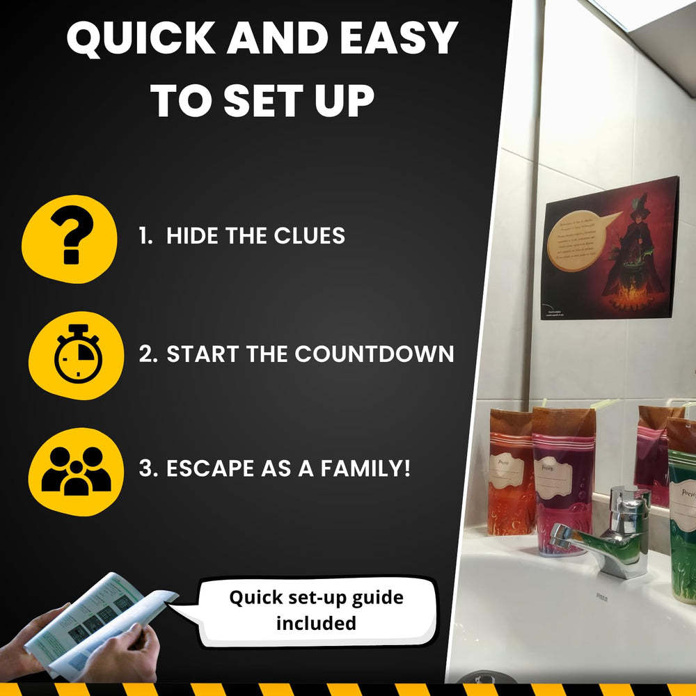 EPIC ENIGMAS Harry Magic Escape Room makes family game night exciting and interactive.