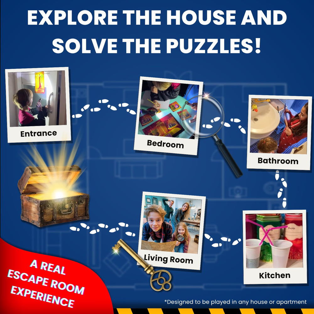 EPIC ENIGMAS Harry Magic Escape Room packaging reveals gift-ready presentation and clues.
