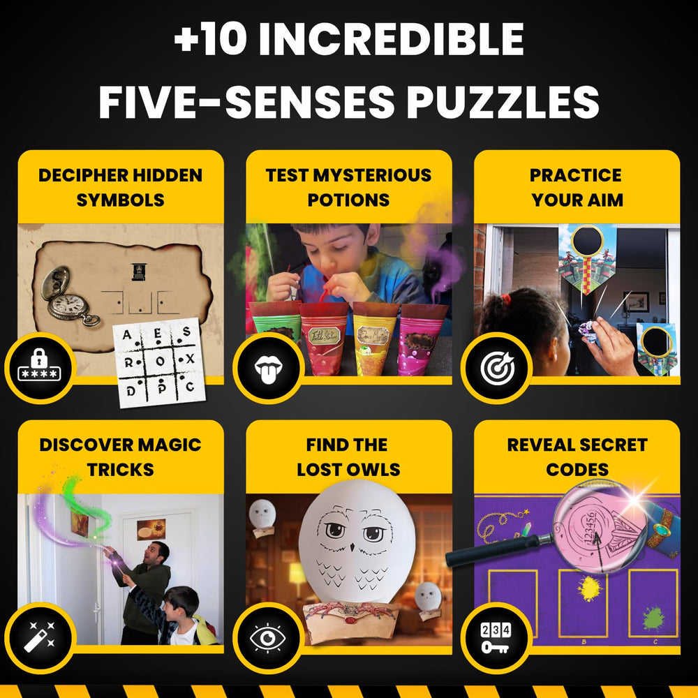 EPIC ENIGMAS Harry Magic Escape Room setup minimal prep for quick family play.