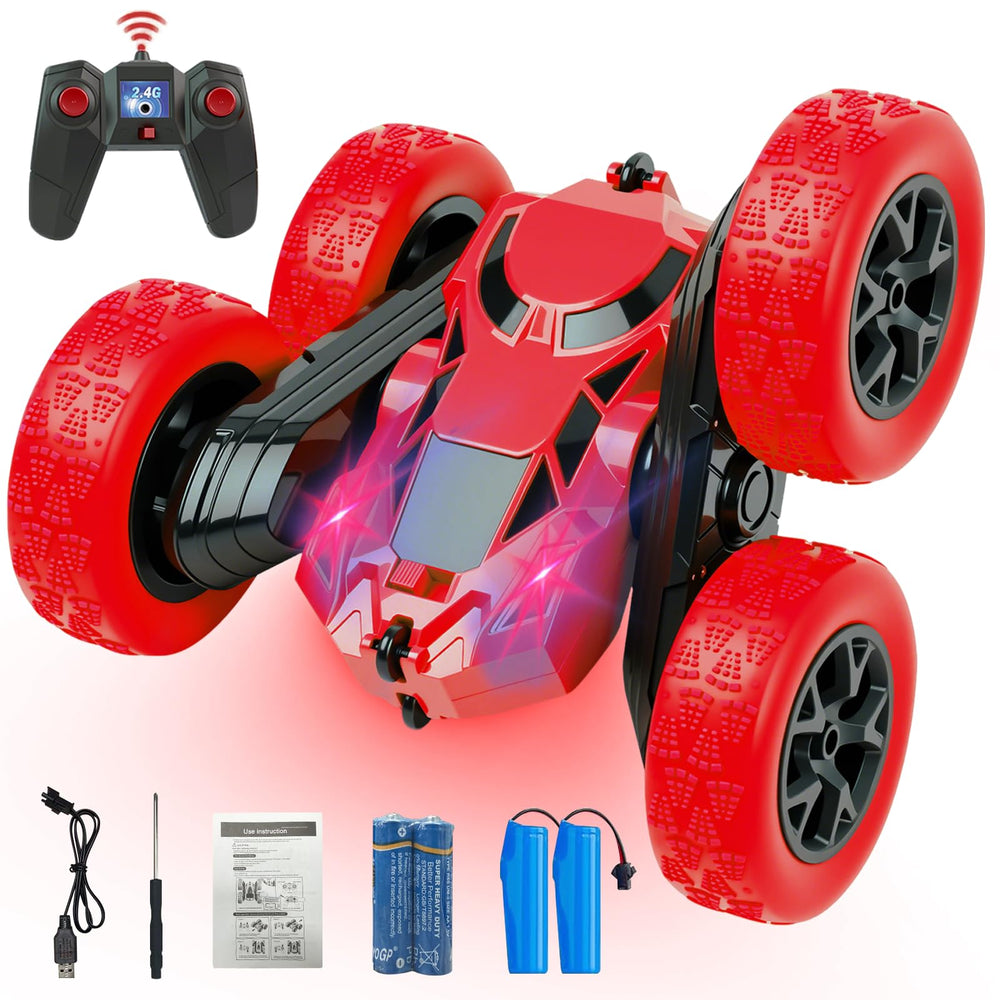 EPIMA RC car front view with LED headlights for indoor and outdoor play.