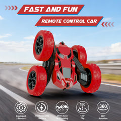 EPIMA RC car side view shows stunt-ready chassis and chunky tires.