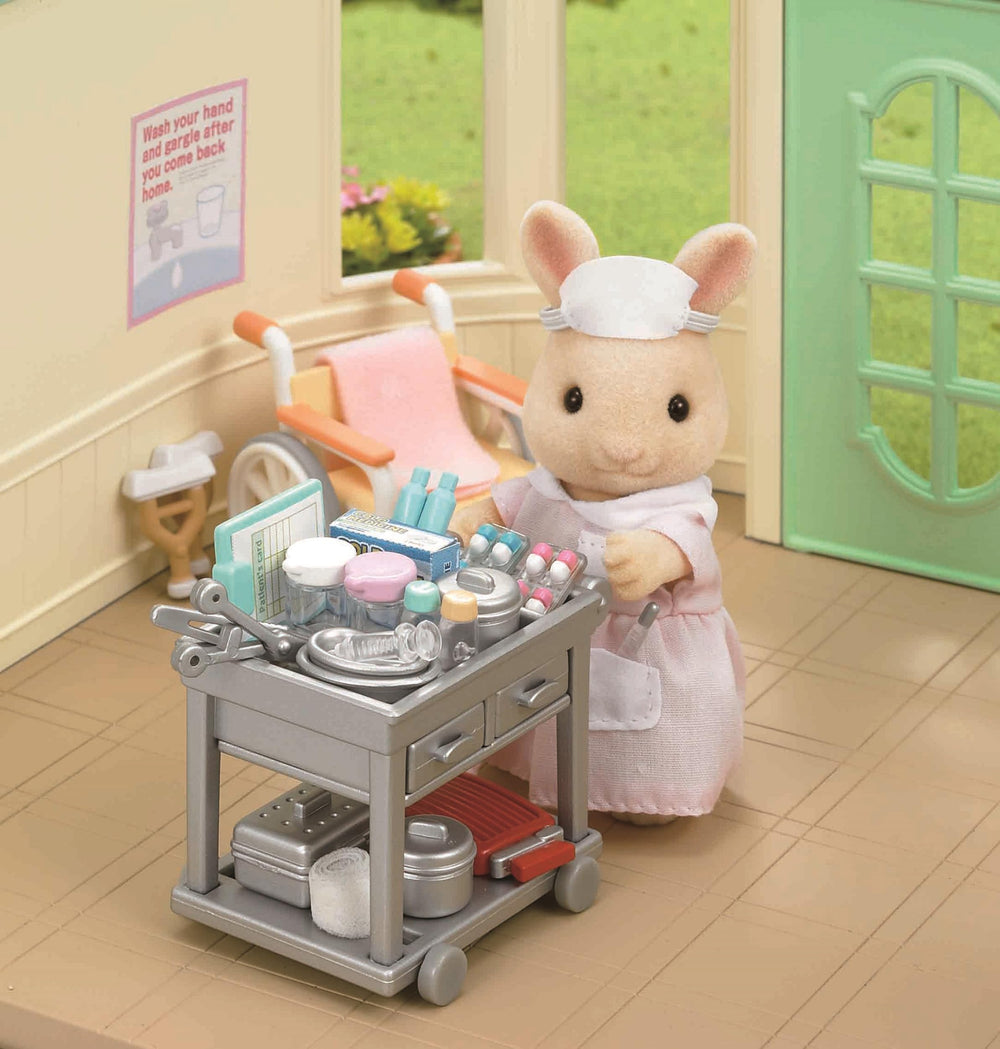 Epoch Nurse Set miniature accessories suggest realistic role-play options.
