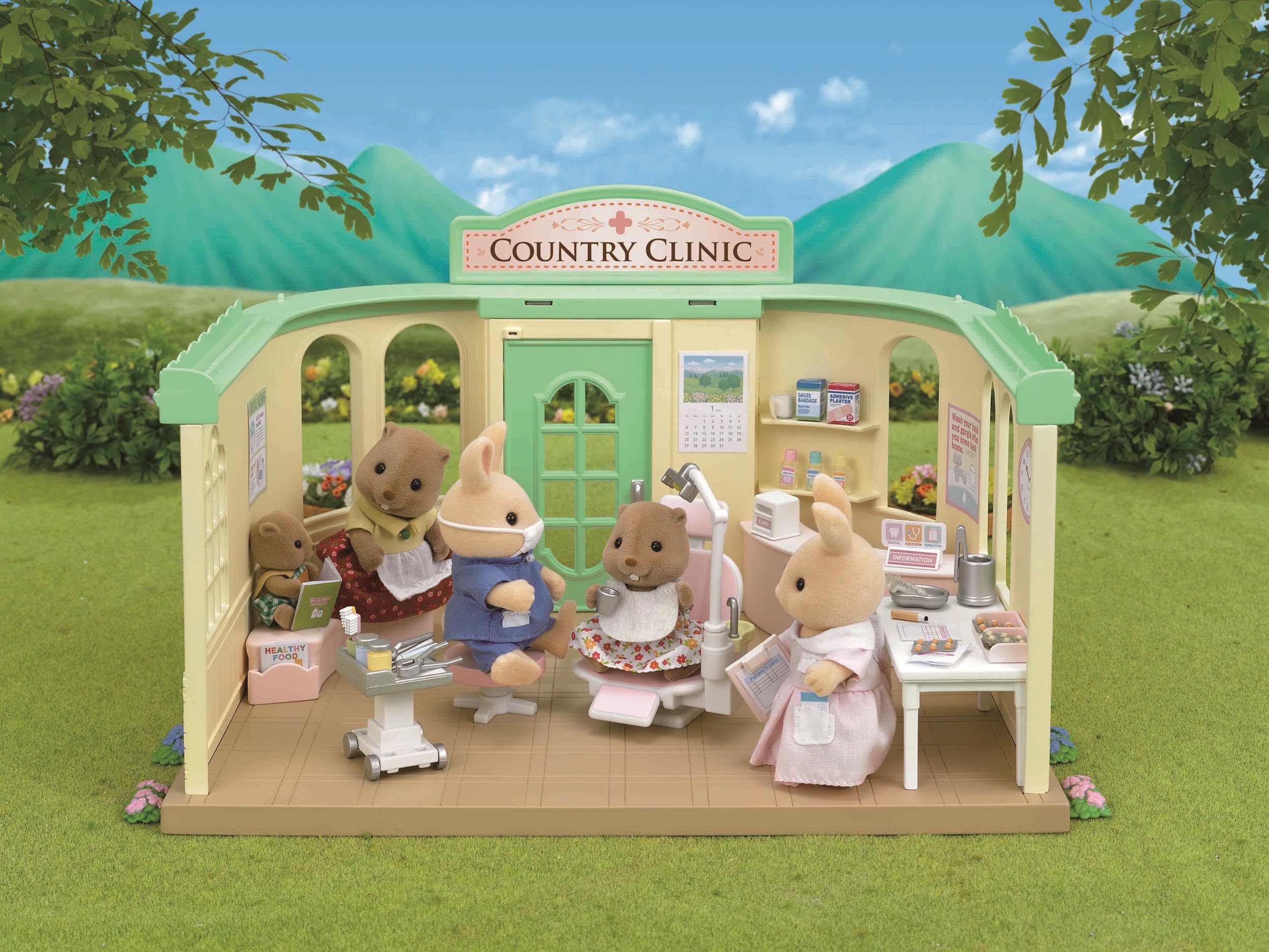 Epoch Sylvanian Families dentist kit imaginative play with friends