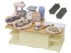 Epoch Sylvanian island kitchen interactive play centerpiece for imaginative cooking scenes