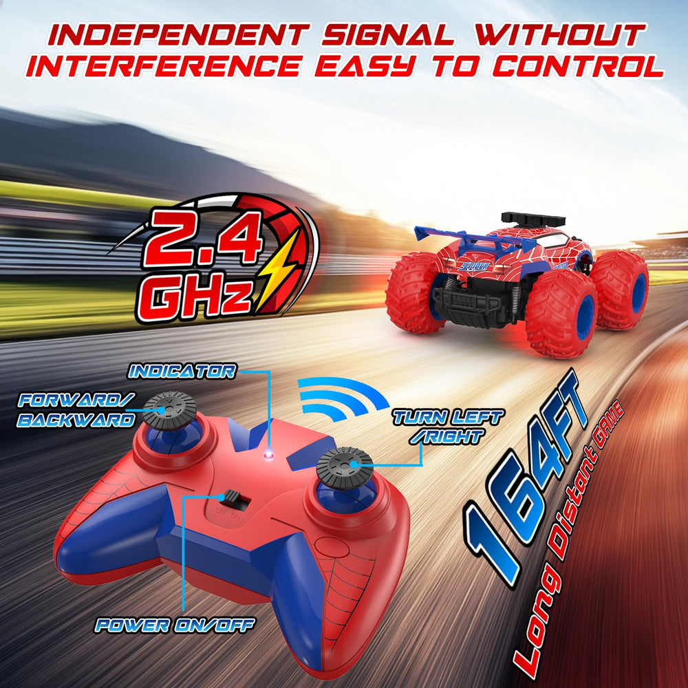 EpochAir 1:18 RC car independent suspension smooths bumps on uneven terrain