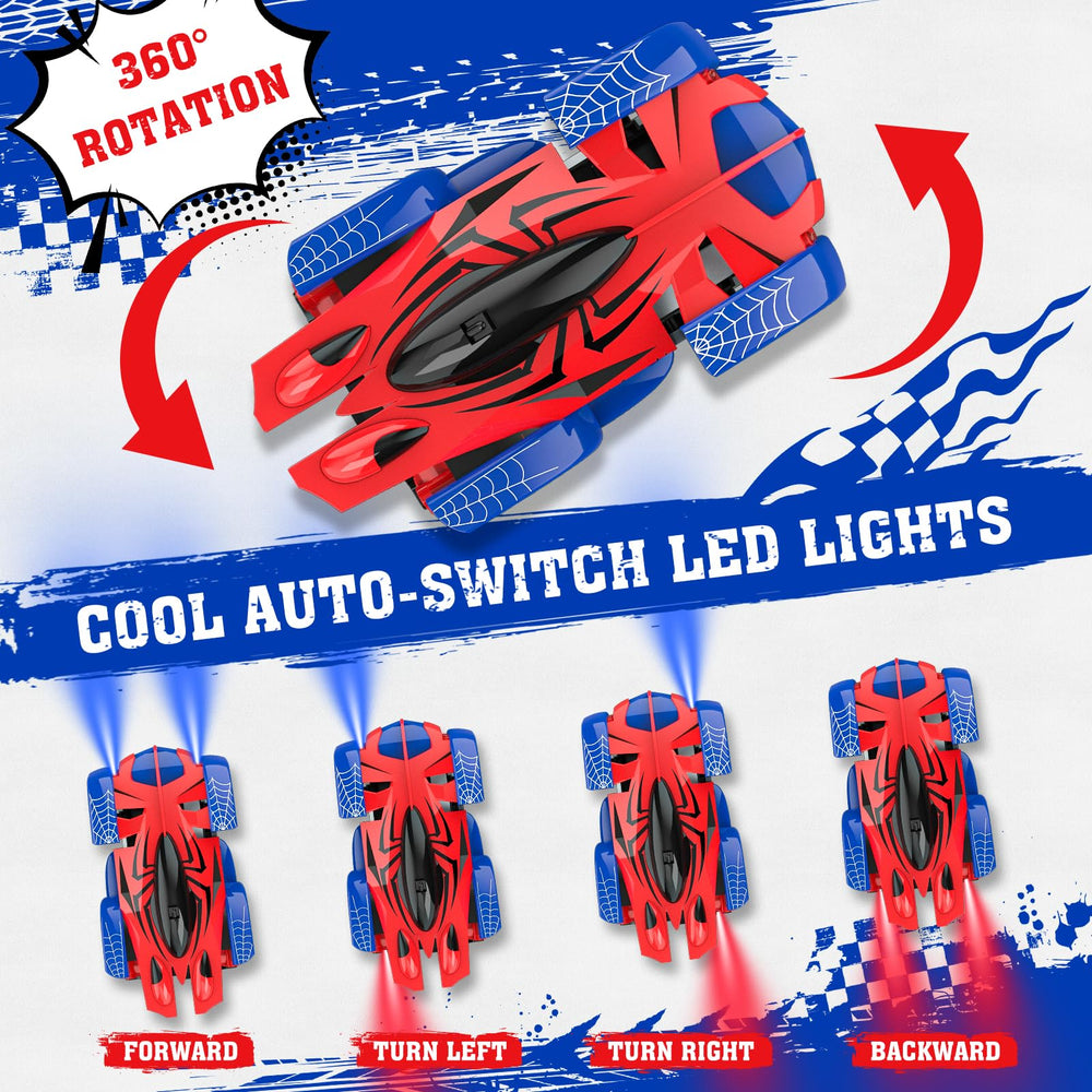 EpochAir wall climbing car with LED lights brightens indoor play sessions
