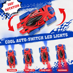 EpochAir wall climbing car with LED lights brightens indoor play sessions