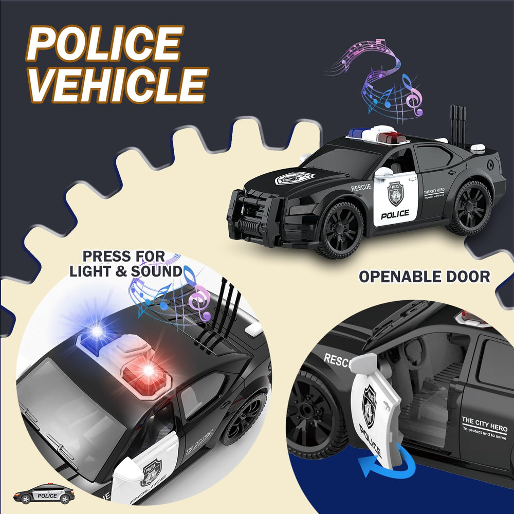 EPPO police car toy, detailed decals for realistic role-play adventures
