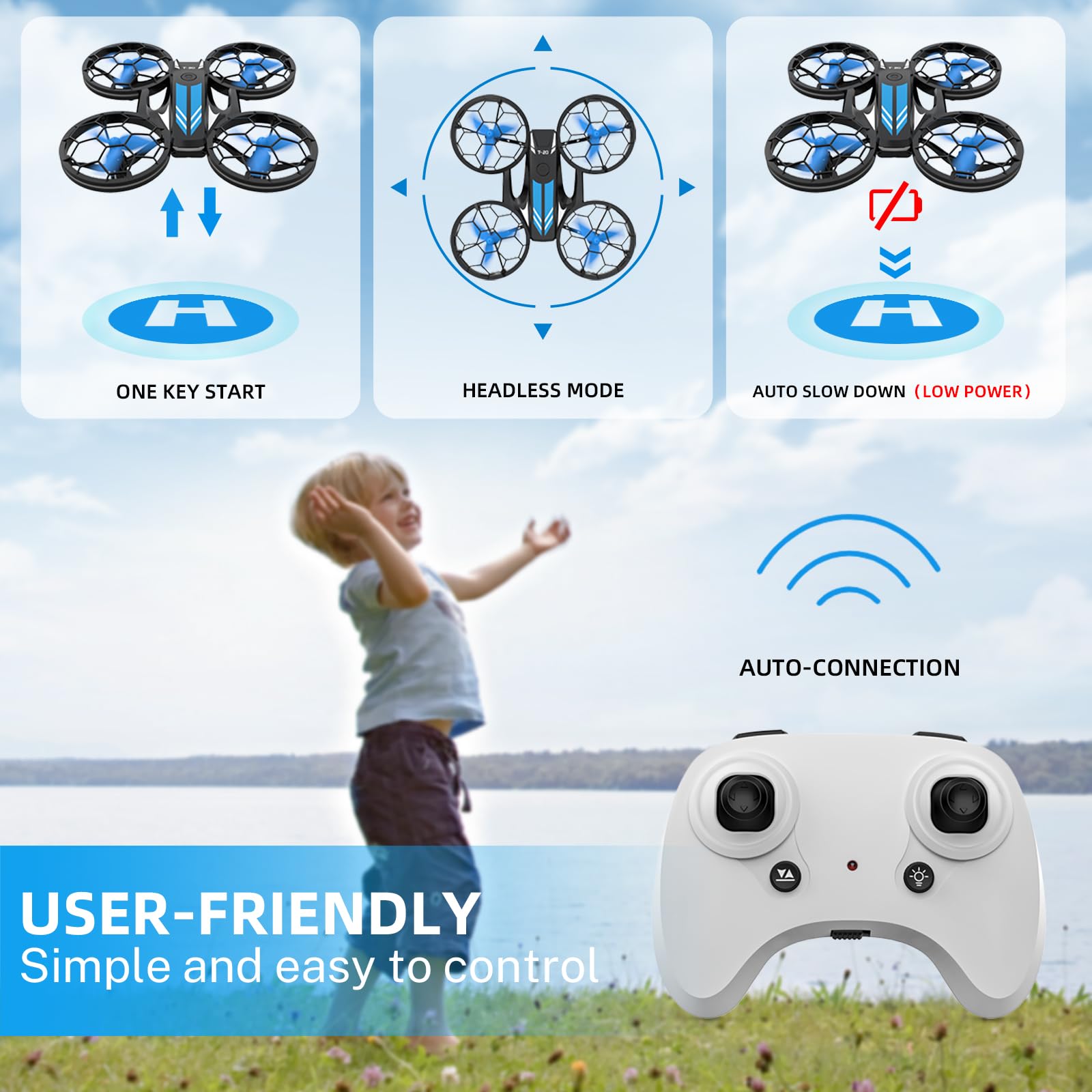 Epstur mini drone three batteries extend playtime up to 21 minutes