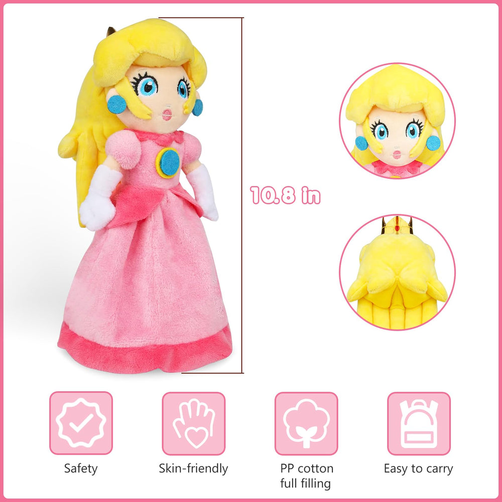 Equasis Princess Peach plush close-up fabric, premium materials for cozy comfort