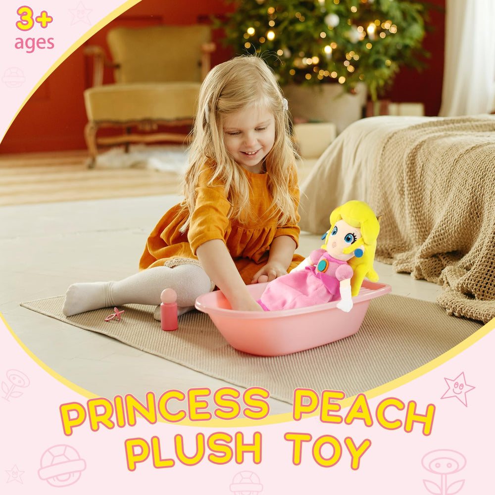 Equasis Princess Peach plush stitching detail, durable design for daily use
