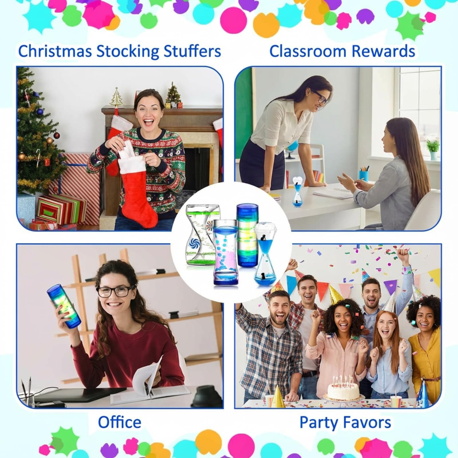 Equsion packaging wrap shows four-pack gift ready for parties or desk gifts.