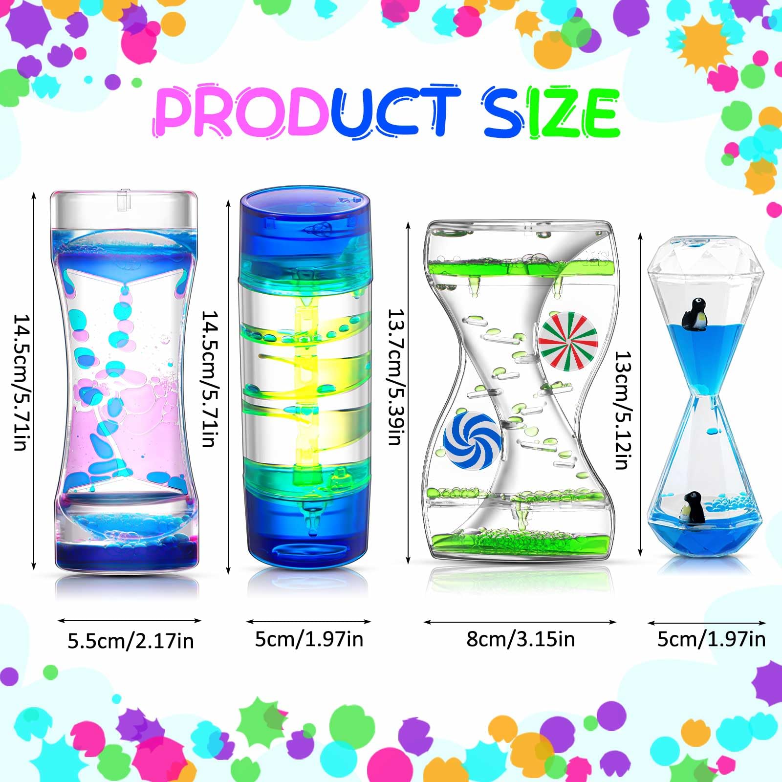 Equsion variety set showcases four bubblers for varied sensory experiences.
