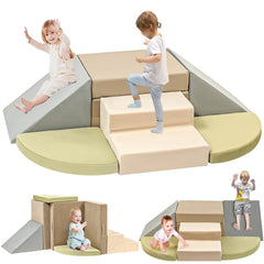 Erament 6-piece climbing toy set with slides for imaginative, safe indoor play