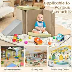 Erament indoor climbing gym for toddlers—compact setup ideal for home play spaces