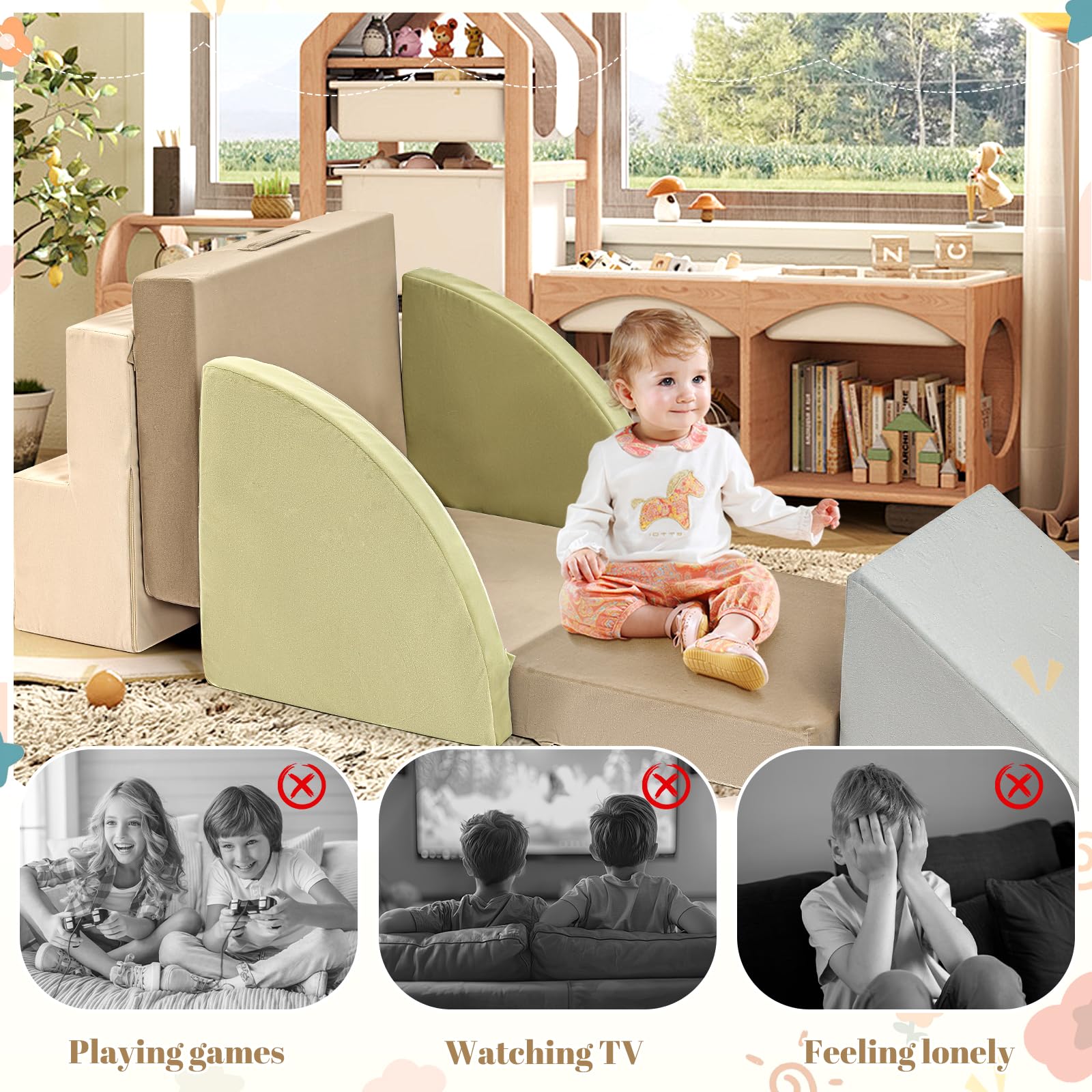 Erament soft-play mats—machine washable and easy to clean for ongoing play