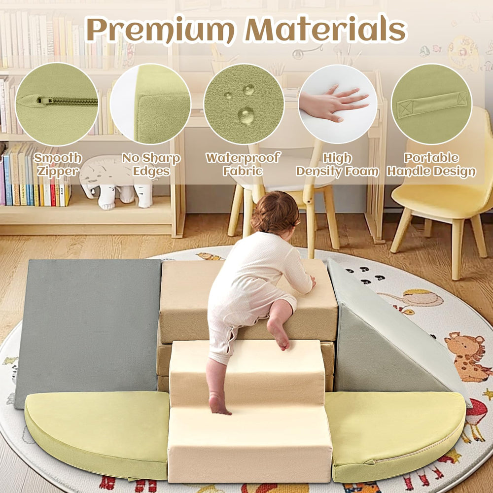 Erament semicircles modules—colorful shapes that encourage balance and exploratory play