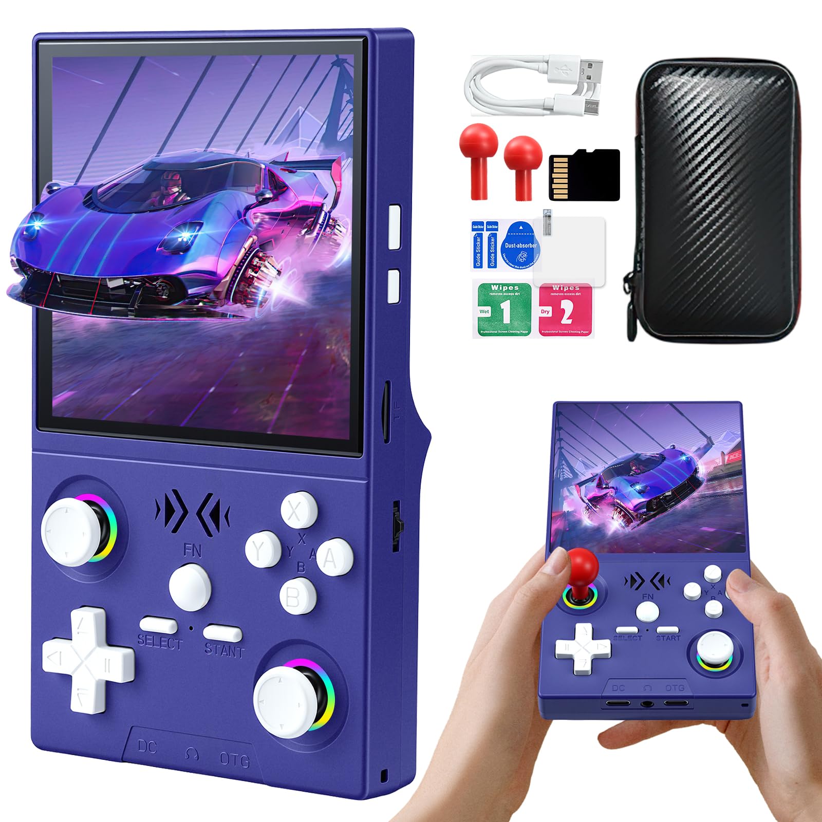 EraVortx XF40V front view in purple, highlighting portable retro design