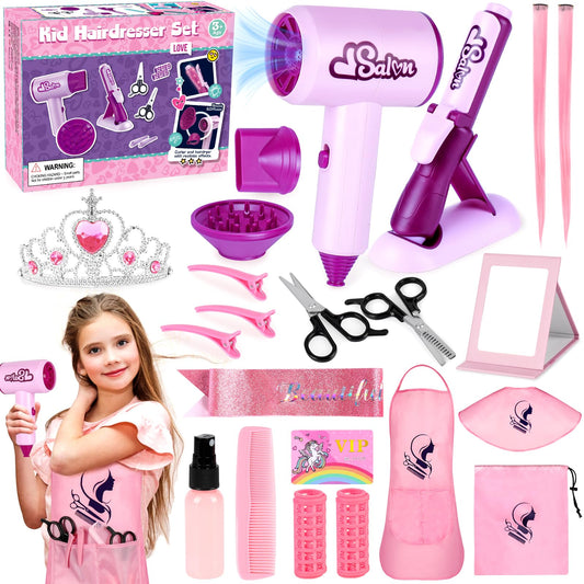 ERHAICAT 40 piece hair salon playset for imaginative pretend styling sessions