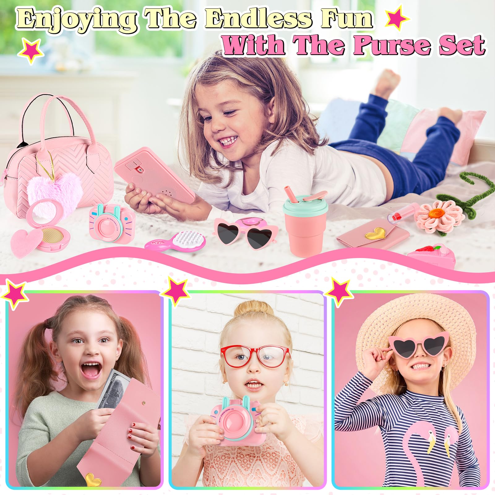 ERHAICAT play purse toy-camera sparks creative play and picture pretend moments.