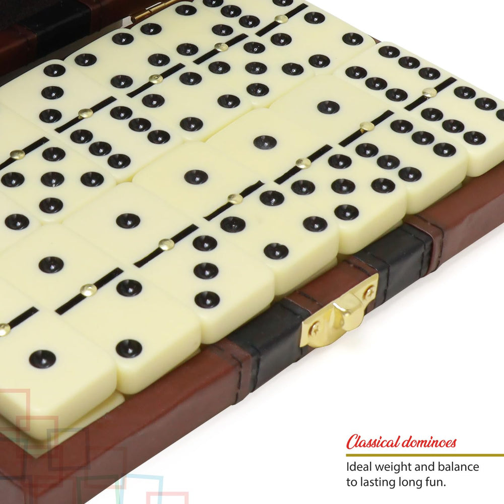 ERLLE domino set fits Cuban, Puerto Rican, and Dominican-inspired play