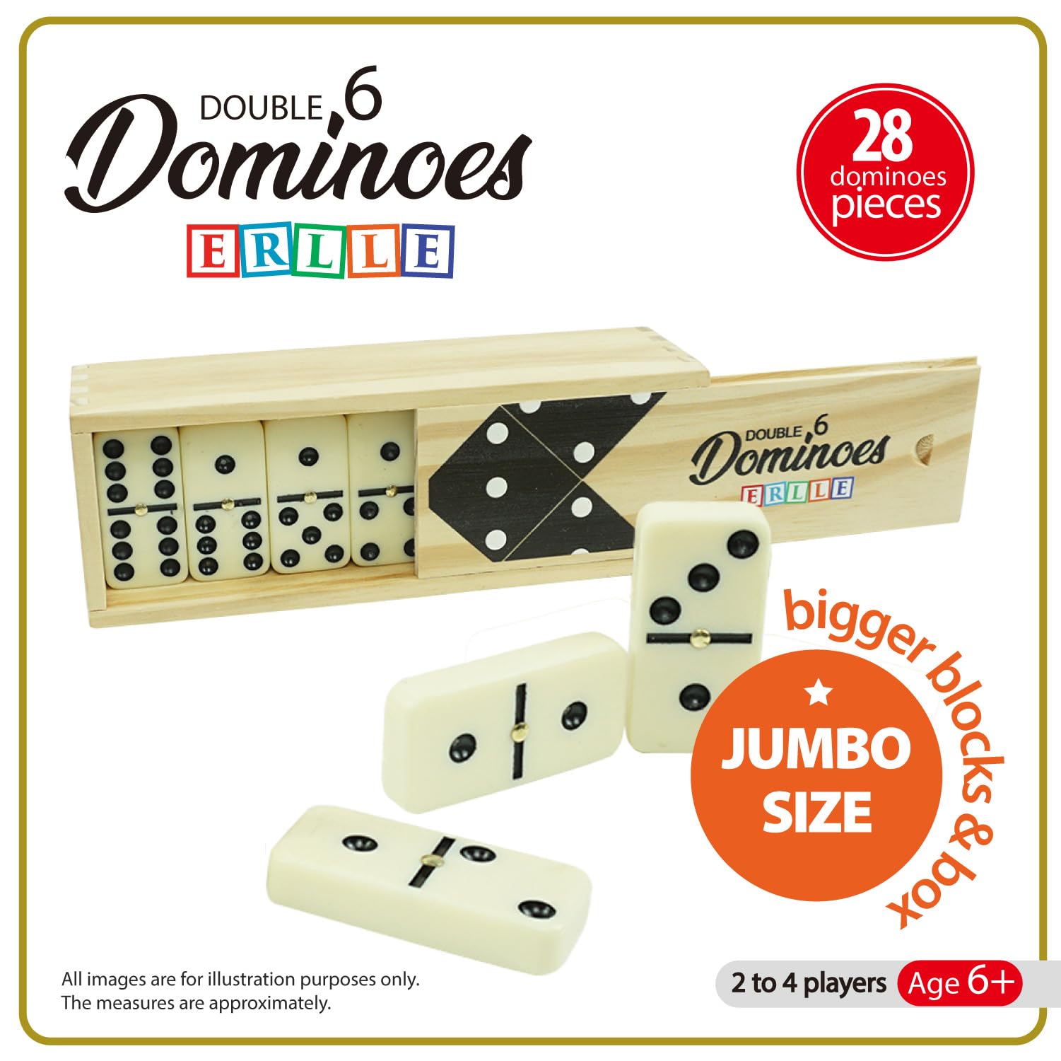 ERLLE jumbo dominoes family night setup on table