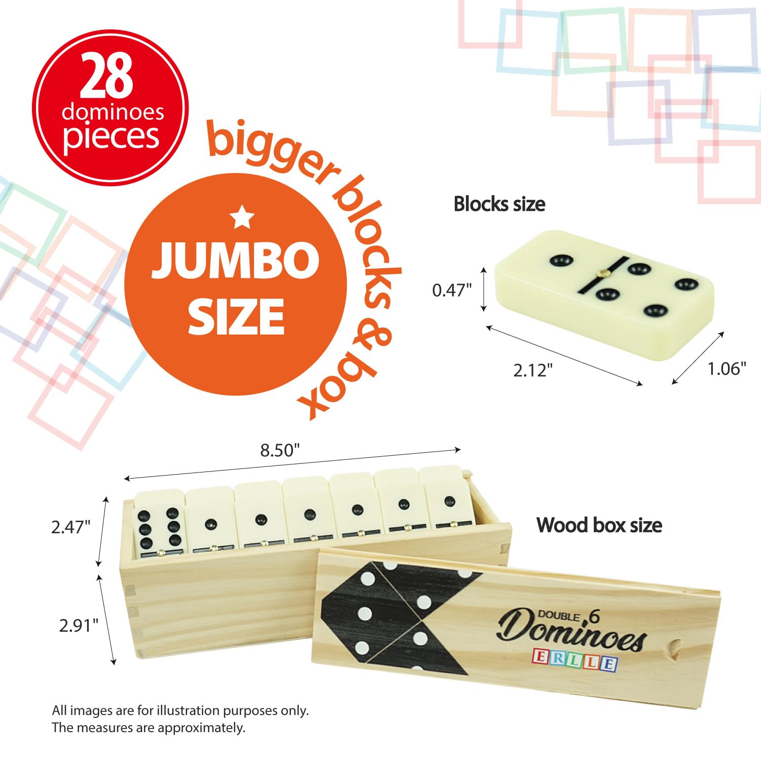 ERLLE jumbo dominoes set outdoors for family game night