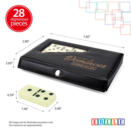 ERLLE leather case keeps dominoes secure during travel