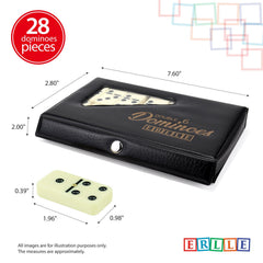ERLLE leather case keeps dominoes secure during travel