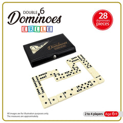 Compact travel-friendly ERLLE dominoes ideal for on-the-go play
