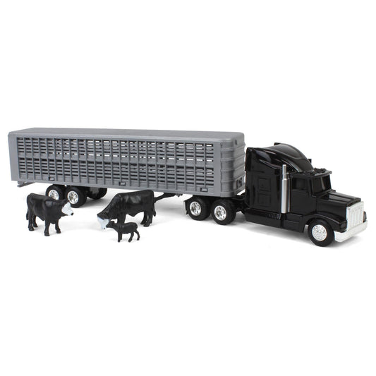ERTL 1:64 silver cattle trailer image highlights sturdy construction