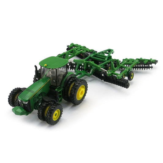 ERTL John Deere 8320R tractor cab detail showcasing realistic controls and mirrors