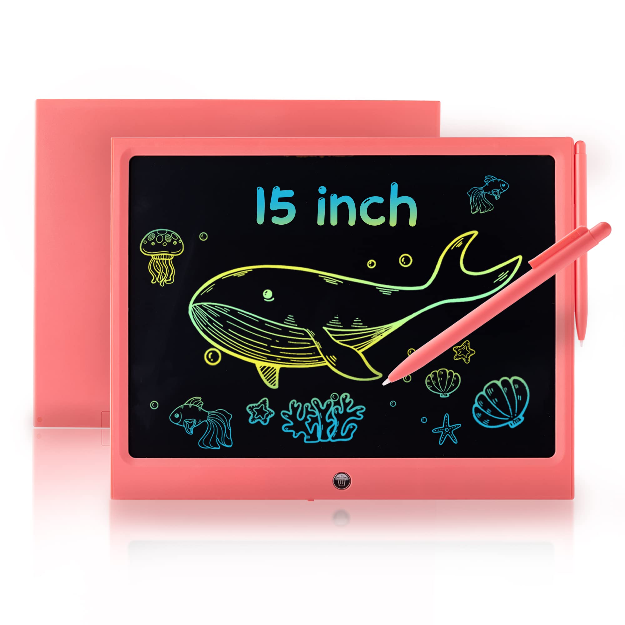 ERUW LCD writing tablet with 15-inch colorful screen for vivid drawings