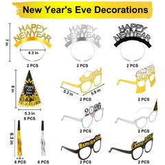 Erweicet cone hats add glamorous headwear for New Year’s Eve celebrations.