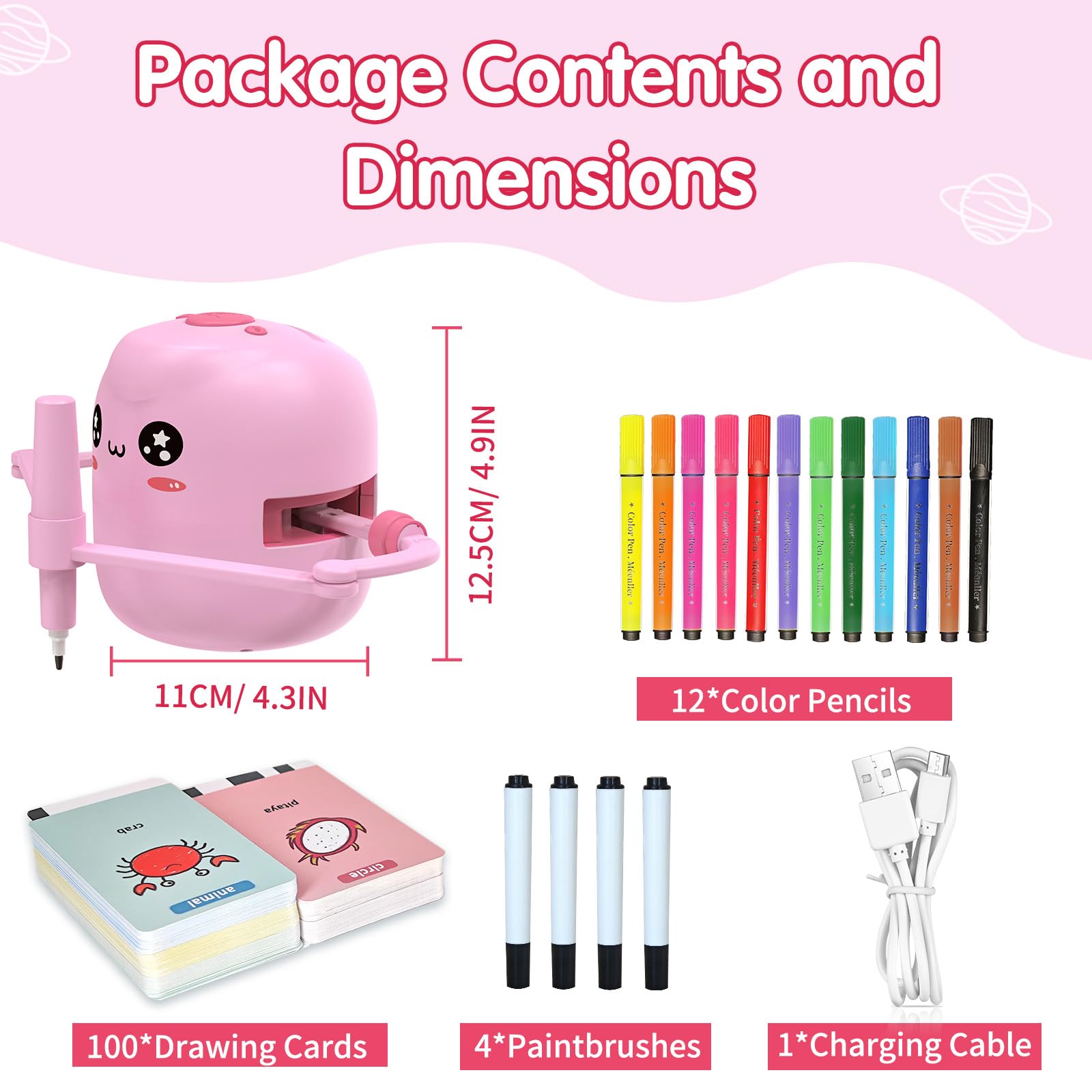 Kid-safe materials keep playful learning secure with ERYMCS drawing robot