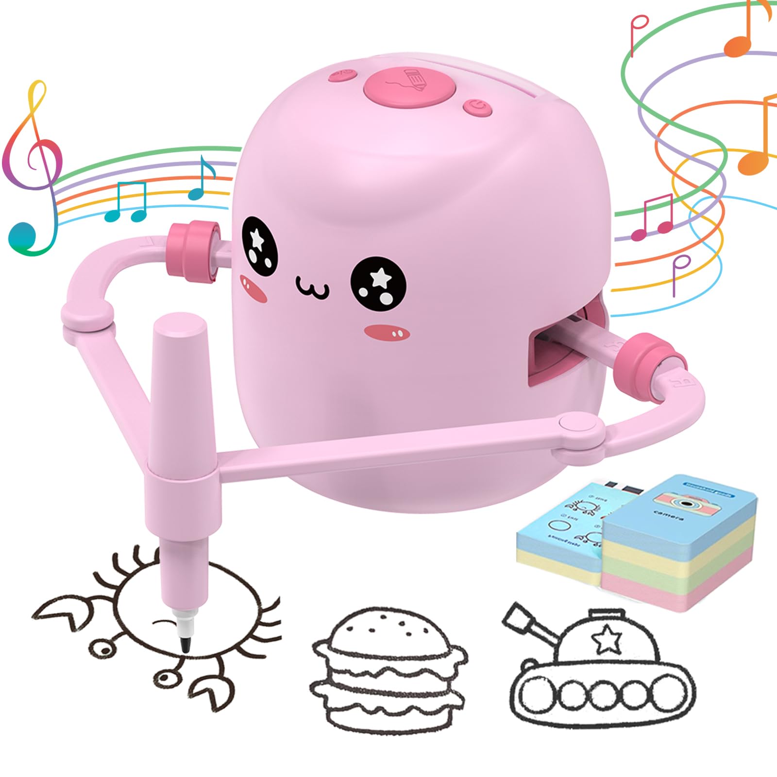 ERYMCS drawing robot with cards for creative learning and early literacy