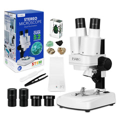 ESAKO dual LED kids microscope with dual light sources for clear viewing of opaque samples