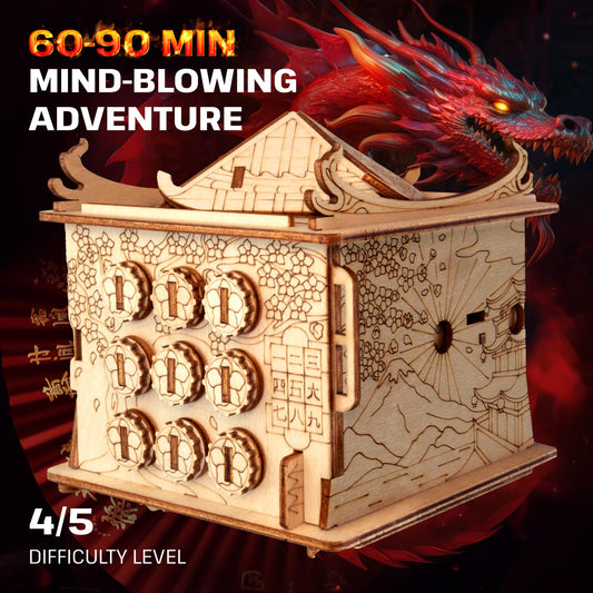 ESC WELT House of Dragon puzzle box with 63 parts for intricate brain-teasing play