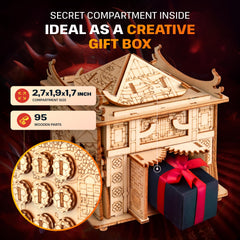 ESC WELT House of Dragon hidden compartment demonstrates a secret gift space
